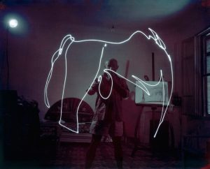 طراحی با نور/ Light drawing اثر پابلو پیکاسو